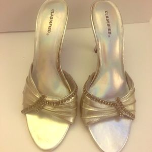 Classified silver heels